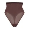 SHEER SCULPT HIGH-WAISTED THONG | COCOA -SWIMwear Sale Store SKIMS SHAPEWEAR SH HWT 0251 COA