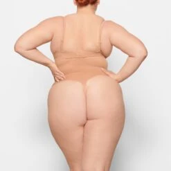 BARELY THERE HIGH-WAISTED THONG | CLAY -SWIMwear Sale Store SKIMS SHAPEWEAR SH HWT 0532 NC CLY BK
