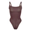 SHEER SCULPT THONG BODYSUIT | COCOA -SWIMwear Sale Store SKIMS SHAPEWEAR SH LBT 0248 COA FL
