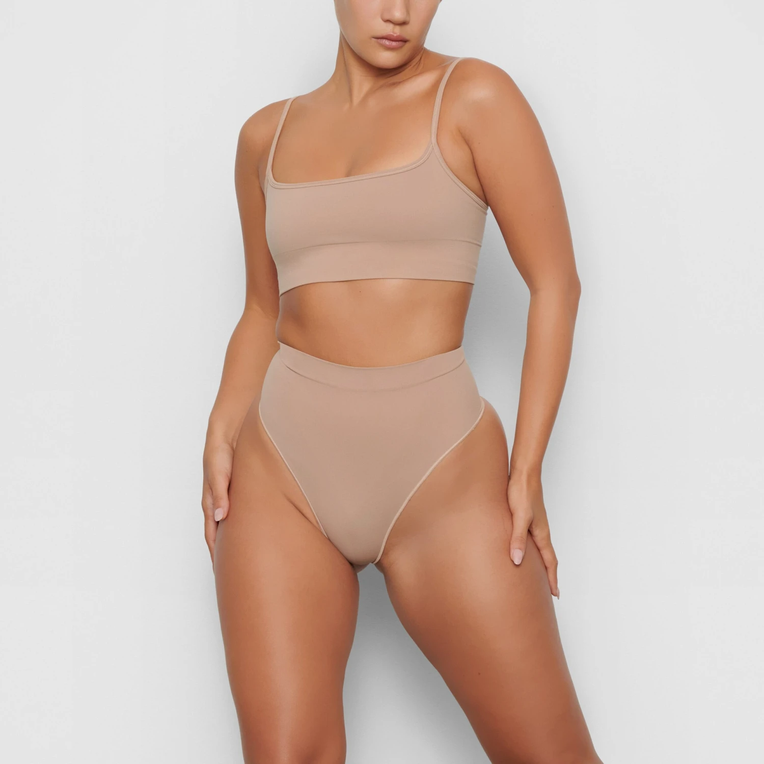 SEAMLESS SCULPT MID WAIST THONG | CLAY 4 SEAMLESS SCULPT MID WAIST THONG | CLAY - Image 2