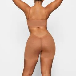 SHEER SCULPT LOW BACK SHORT | BRONZE -SWIMwear Sale Store SKIMS SHAPEWEAR SH SHO 0299 DA BRZ 0015 BK