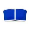 ZIP-UP SWIM BANDEAU TOP | COBALT