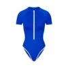ZIP-UP SWIM MOCK NECK ONE PIECE | COBALT