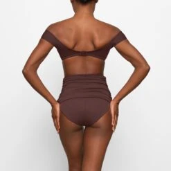 SHAPING SWIM RUCHED HIGH-WAISTED BOTTOM | COCOA -SWIMwear Sale Store SKIMS SWIM BB BRF 2757 FB COA 0009 BK x2 52e1e08a 7f31 468d 9173 fcac53d0d9e2
