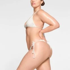 CROCHET SWIM TIE BIKINI BOTTOM | MARBLE -SWIMwear Sale Store SKIMS SWIM BB BRF 2812 MA MBL 0070 SD