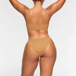 SWIM MID COVERAGE BOTTOMS | ALMOND -SWIMwear Sale Store SKIMS SWIM BB BRF 3960 OA ALM 0012 BK