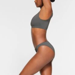 SWIM MID COVERAGE BOTTOMS | GUNMETAL -SWIMwear Sale Store SKIMS SWIM BB BRF 3960 OB GUN 0012 SD