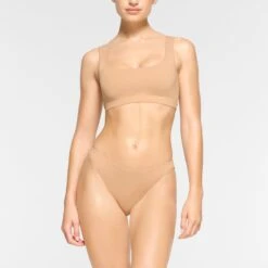 SWIM MID COVERAGE BOTTOMS | OCHRE -SWIMwear Sale Store SKIMS SWIM BB BRF 3960 OC OCH 0001 FR