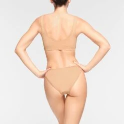 SWIM MID COVERAGE BOTTOMS | OCHRE -SWIMwear Sale Store SKIMS SWIM BB BRF 3960 OC OCH 0015 BK