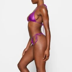 METALLIC SWIM SKIMPY TIE BOTTOM | DRAGON FRUIT -SWIMwear Sale Store SKIMS SWIM BB TNG 2804 DB DRF 0006