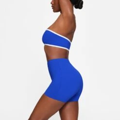 ZIP-UP SWIM MID WAIST SHORT | COBALT -SWIMwear Sale Store SKIMS SWIM BO SHO 3023 HB COB 0009 SD