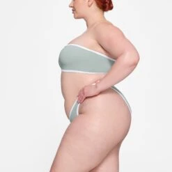 ZIP-UP SWIM BANDEAU TOP | PACIFIC -SWIMwear Sale Store SKIMS SWIM BT BAN 3006 HC PAC 0008 SD