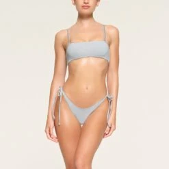 SWIM MICRO BANDEAU BIKINI TOP | FADED DENIM WASH -SWIMwear Sale Store SKIMS SWIM BT BAN 3661 PC FDW 0002
