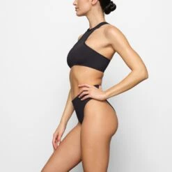 SWIM HIGH NECK RACER TOP | ONYX -SWIMwear Sale Store SKIMS SWIM BT HNK 2786 CD ONX 0008 SD