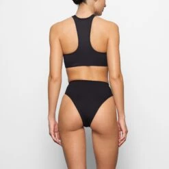 SWIM HIGH NECK RACER TOP | ONYX -SWIMwear Sale Store SKIMS SWIM BT HNK 2786 CD ONX 0012 BK
