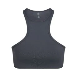 SWIM HIGH NECK RACER TOP | GUNMETAL