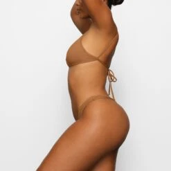 SWIM HIGH NECK TOP | ALMOND -SWIMwear Sale Store SKIMS SWIM BT HNK 2787 CA ALM 0009 SD