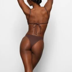 SWIM HIGH NECK TOP | COCOA -SWIMwear Sale Store SKIMS SWIM BT HNK 2787 CB COA 0016 BK