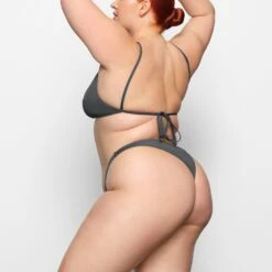 SWIM HIGH NECK TOP | GUNMETAL -SWIMwear Sale Store SKIMS SWIM BT HNK 2787 CC GUN 0009 SD