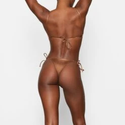 METALLIC SWIM MICRO SCOOP BIKINI TOP | PENNY -SWIMwear Sale Store SKIMS SWIM BT SCP 2802 DB PNY 0017