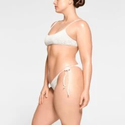 CROCHET SWIM MICRO SCOOP BIKINI TOP | MARBLE -SWIMwear Sale Store SKIMS SWIM BT SCP 2808 MA MBL 0788 SD