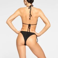 CROCHET SWIM TRIANGLE BIKINI TOP | ONYX 9 CROCHET SWIM TRIANGLE BIKINI TOP | ONYX -SWIMwear Sale Store SKIMS SWIM BT TRI 2809 MC ONX 0957 BK