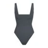 SHAPING SWIM TANK ONE PIECE | GUNMETAL -SWIMwear Sale Store SKIMS SWIM OP BRF 2758 GUN