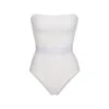 SHAPING SWIM STRAPLESS ONE PIECE | MARBLE -SWIMwear Sale Store SKIMS SWIM OP BRF 2772 MBL