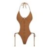 SWIM LACE UP MONOKINI | ALMOND -SWIMwear Sale Store SKIMS SWIM OP BRF 2794 ALM