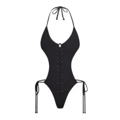 SWIM LACE UP MONOKINI | ONYX