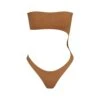 SWIM STRAPLESS MONOKINI | ALMOND