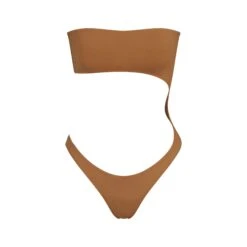 SWIM STRAPLESS MONOKINI | ALMOND