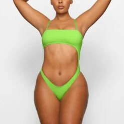 SWIM STRAPLESS MONOKINI | NEON GREEN -SWIMwear Sale Store SKIMS SWIM OP BRF 2795 CA NGE 0006 FRa