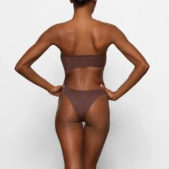 SWIM STRAPLESS MONOKINI | COCOA -SWIMwear Sale Store SKIMS SWIM OP BRF 2795 CB COA 0027 BK