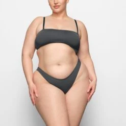 SWIM STRAPLESS MONOKINI | GUNMETAL -SWIMwear Sale Store SKIMS SWIM OP BRF 2795 CC GUN 0002 FR