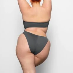 SWIM STRAPLESS MONOKINI | GUNMETAL -SWIMwear Sale Store SKIMS SWIM OP BRF 2795 CC GUN 0031 BK