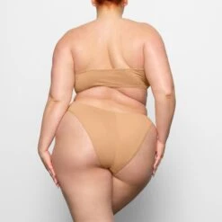 SWIM STRAPLESS MONOKINI | OCHRE -SWIMwear Sale Store SKIMS SWIM OP BRF 2795 CC OCH 0030 BK