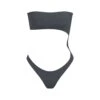 SWIM STRAPLESS MONOKINI | GUNMETAL