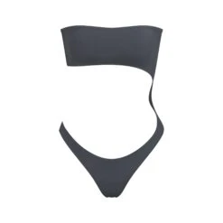 SWIM STRAPLESS MONOKINI | GUNMETAL