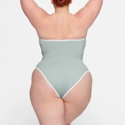 ZIP-UP SWIM STRAPLESS ONE PIECE | PACIFIC -SWIMwear Sale Store SKIMS SWIM OP BRF 3025 HC PAC 0020 BK