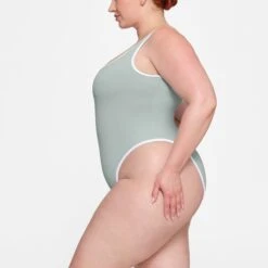 ZIP-UP SWIM SCOOP NECK ONE PIECE | PACIFIC -SWIMwear Sale Store SKIMS SWIM OP BRF 3026 HC PAC 0013 SD