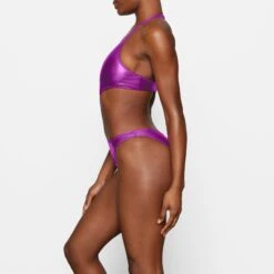 METALLIC SWIM HALTER MONOKINI | DRAGON FRUIT -SWIMwear Sale Store SKIMS SWIM OP CKY 2807 DB DRF 0006