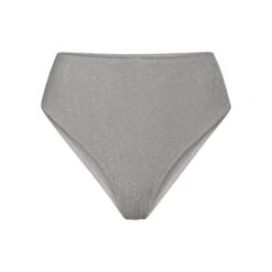 GLITTER SWIM MID WAIST BOTTOM | NICKEL