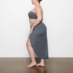 SWIM BANDEAU BIKINI TOP | GUNMETAL -SWIMwear Sale Store SKIMS SWIM SW BND 0777 MM GUN SD