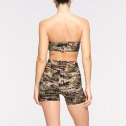 SWIM BANDEAU BIKINI TOP | SKIMS CAMO -SWIMwear Sale Store SKIMS SWIM SW BND 0777 OC LGC 0019 BK