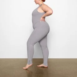 SKIMS SPORT SWIM FULL LENGTH SUIT | CHROME -SWIMwear Sale Store SKIMS SWIM SW BSF 0070 AC CHM 0008 SD