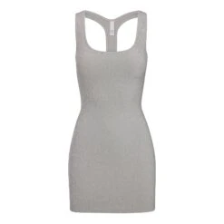 GLITTER SWIM METALLIC DRESS | NICKEL