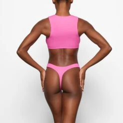 SKIMS SPORT SWIM HIGH NECK TOP | TAFFY -SWIMwear Sale Store SKIMS SWIM SW HNK 0050 AB TFY 0011 BK