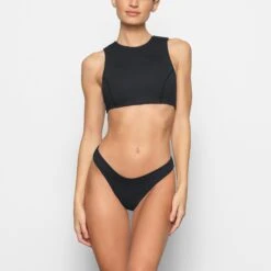 SKIMS SPORT SWIM HIGH NECK TOP | ONYX -SWIMwear Sale Store SKIMS SWIM SW HNK 0050 AD ONX 0007 BK