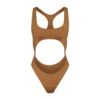 SWIM CUT OUT MONOKINI | ALMOND